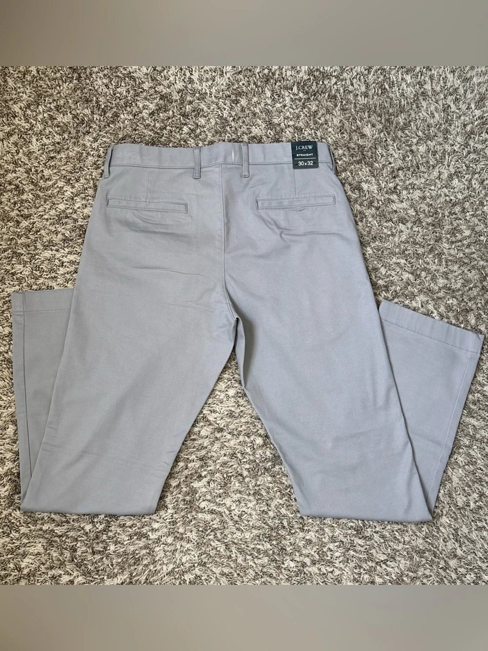 J. Crew Flex Men's Straight Fit Chino Pants, Gray 30x32, NWT